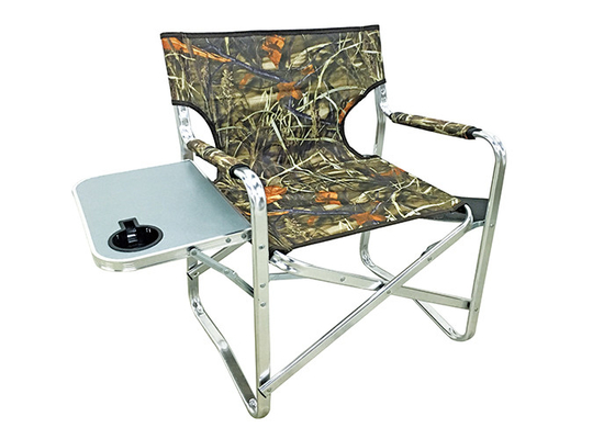 PEはテーブルのカップ・ホルダーのサイド バッグの平らな管によって生地のキャンプの折り畳み式の椅子に塗った