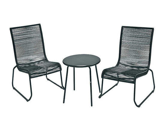 EN581庭の折りたたみ式テーブルおよび椅子は粉の上塗を施してあるフレームと容易に運ぶ置いた