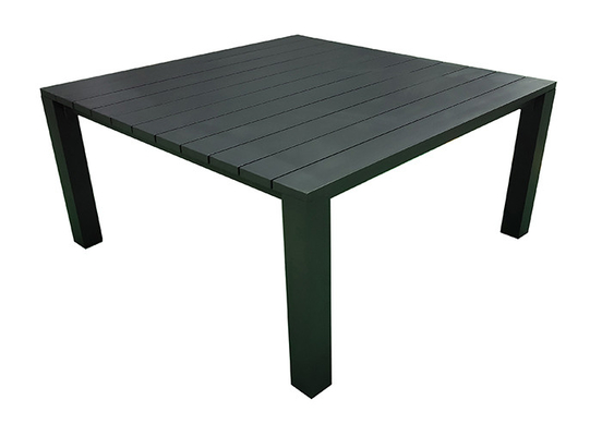 優雅な160 x 160 Cmの黒の庭のダイニング テーブル アルミニウム組み立てられた76cmの高さ
