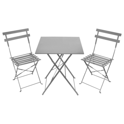 パティオBSCI折りたたみ式屋外テーブルと椅子3個セット