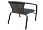 レストランのテラスの庭のビストロのための屋外の鋼鉄積み重ねの藤の椅子