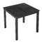 80cmの屋外の正方形のアルミニウム テーブルの黒のプラスチック木製の寄木細工の床の上