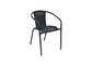 反型の庭の藤の椅子の金属および柳細工のテラスの椅子2.9kg