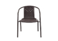 反型の庭の藤の椅子の金属および柳細工のテラスの椅子2.9kg