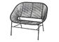 屋外PPは藤の椅子74x115x94cmの鉄骨フレームを倍増する