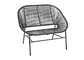 活発に設計された鋼鉄庭の藤の椅子は二人用のために衰退しない