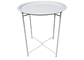折る46x52cmの現代円形の側面のテーブルは反錆の防水屋外に金属をかぶせる