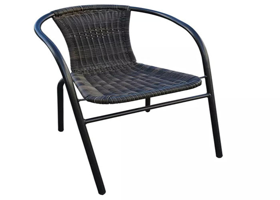 レストランのテラスの庭のビストロのための屋外の鋼鉄積み重ねの藤の椅子
